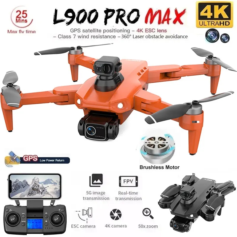 Rc Helicopter Electric - L900 Pro MAX GPS-Drohne 4K Professionelle